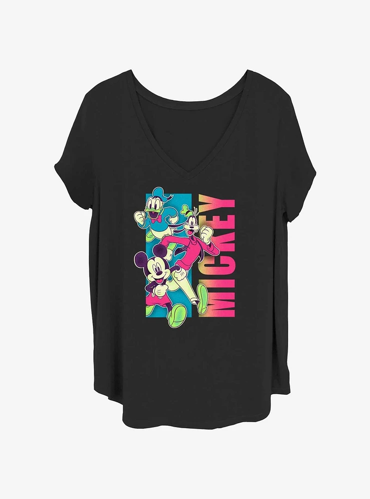 Disney Mickey Mouse Bust Out Womens T-Shirt Plus