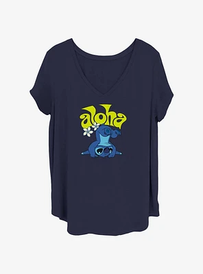 Disney Lilo & Stitch Aloha Upside Down Womens T-Shirt Plus