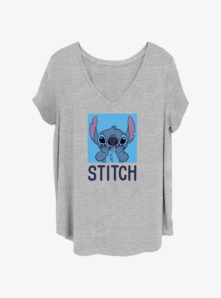 Disney Lilo & Stitch Bashful Box Womens T-Shirt Plus