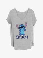 Disney Lilo & Stitch Bashful Smile Womens T-Shirt Plus