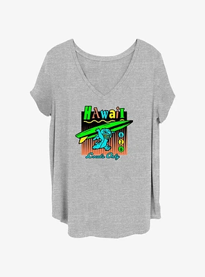 Disney Lilo & Stitch Surf Run Womens T-Shirt Plus