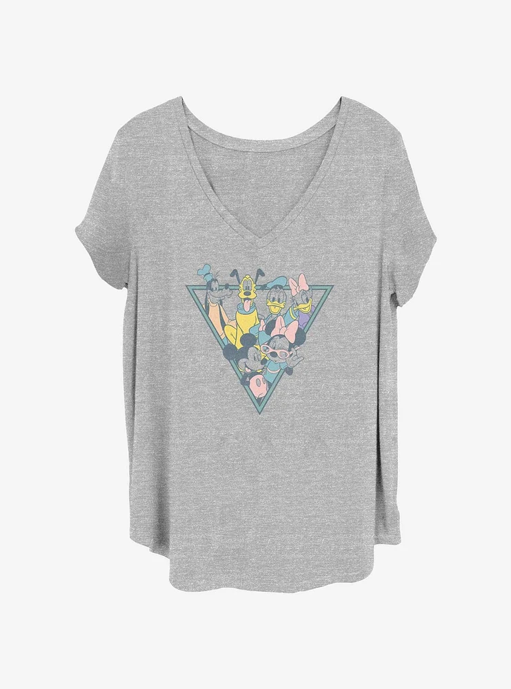 Disney Mickey Mouse Triangle Squad Womens T-Shirt Plus