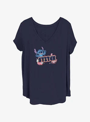 Disney Lilo & Stitch Bubble Text Womens T-Shirt Plus