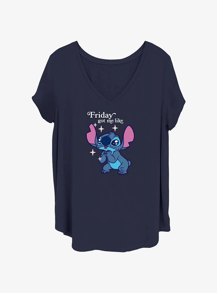 Disney Lilo & Stitch Friday Got Me Like Womens T-Shirt Plus