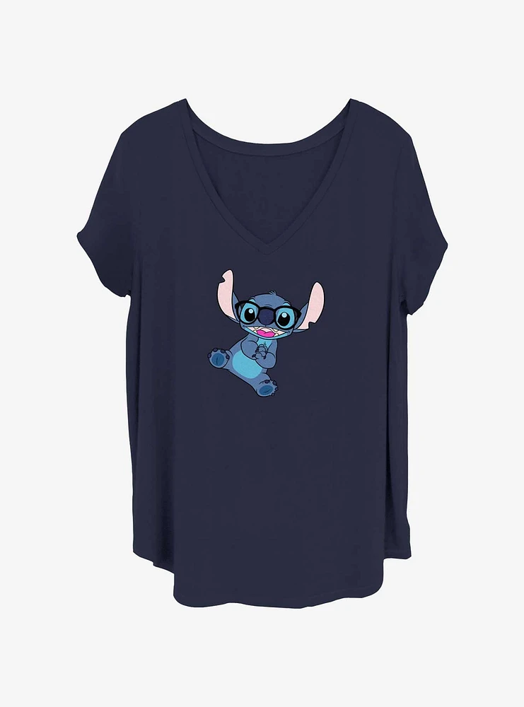 Disney Lilo & Stitch Glasses Smarter Womens T-Shirt Plus