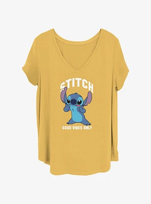 Disney Lilo & Stitch Good Vibes Only Womens T-Shirt Plus