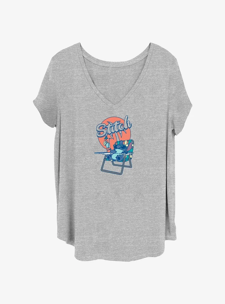 Disney Lilo & Stitch Sunset Juice Womens T-Shirt Plus