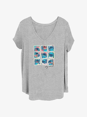 Disney Lilo & Stitch Stay Weird Grid Womens T-Shirt Plus