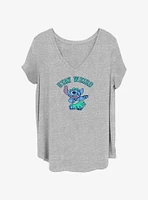 Disney Lilo & Stitch Stay Weird Hula Womens T-Shirt Plus