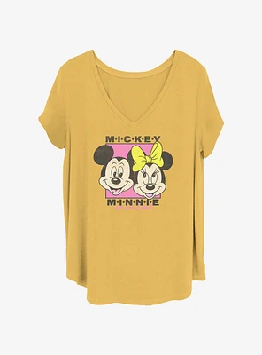 Disney Mickey Mouse And Minnie Womens T-Shirt Plus