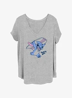 Disney Lilo & Stitch Surfs Up Retro Womens T-Shirt Plus