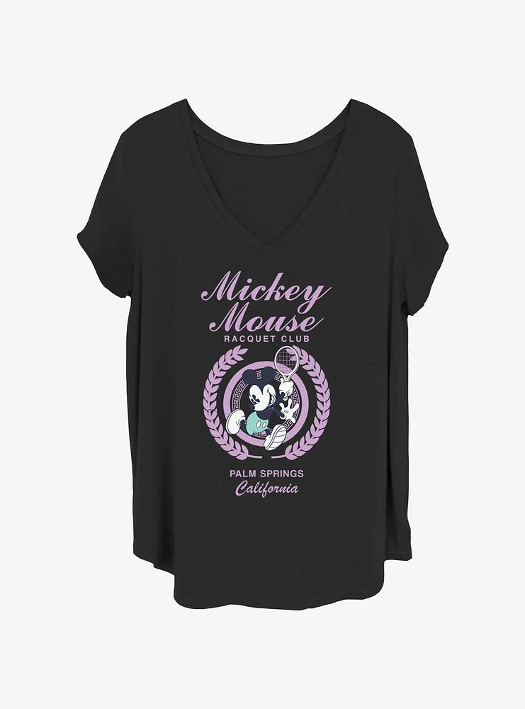 Disney Mickey Mouse Racquet Club Womens T-Shirt Plus