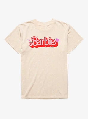 Barbie Red Heart Logo Mineral Wash T-Shirt