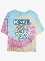 Marvel Dazzler Sparkle Girls Tie-Dye Crop T-Shirt