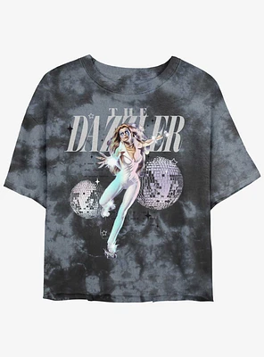 Marvel Dazzler Keeping Disco Alive Girls Tie-Dye Crop T-Shirt