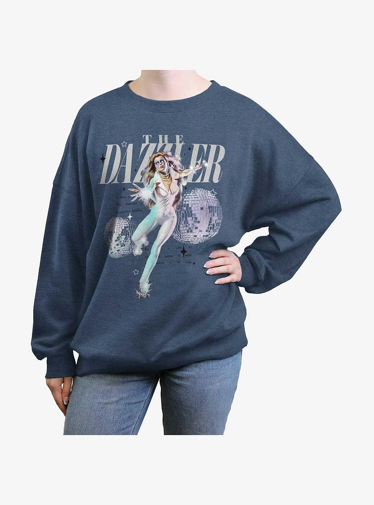 Marvel Dazzler Keeping Disco Alive Girls Oversized Sweatshirt