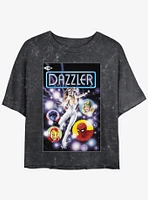 Marvel Dazzler Classic Comic Cover Group Girls Mineral Wash Crop T-Shirt