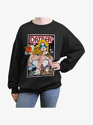 Marvel Dazzler Secret Of Dazzlers Sister Comic Cover Girls Oversized Sweatshirt