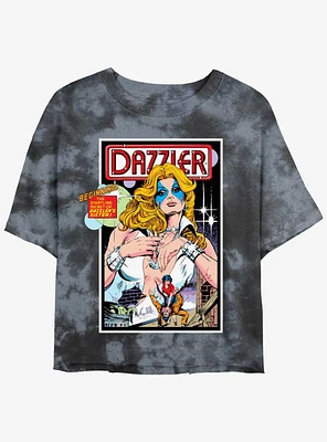 Marvel Dazzler Secret Of Dazzlers Sister Comic Cover Girls Tie-Dye Crop T-Shirt
