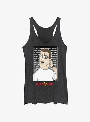 King of the Hill Hank Quote Box Girls Tank