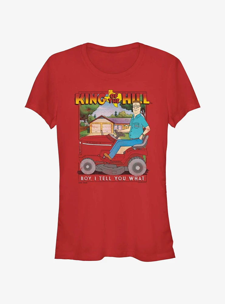 King of the Hill Hank On Mower Girls T-Shirt