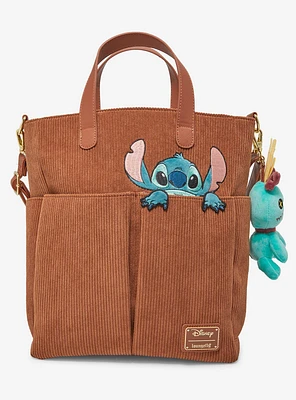 Loungefly Disney Lilo & Stitch Corduroy Stitch & Scrump Tote Bag - BoxLunch Exclusive