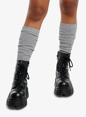 Light Grey Slouchy Knee-High Socks