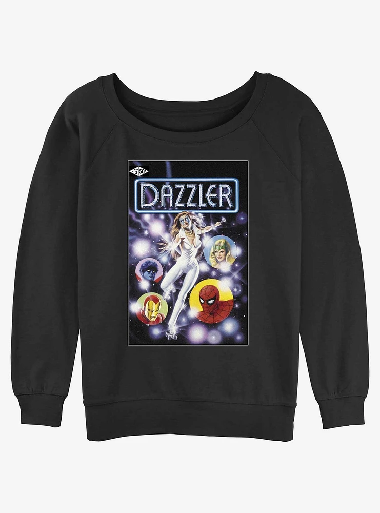 Marvel Dazzler Classic Comic Cover Group Girls Slouchy Sweatshirt