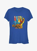 Marvel Fantastic Four 4 Stripes Girls T-Shirt