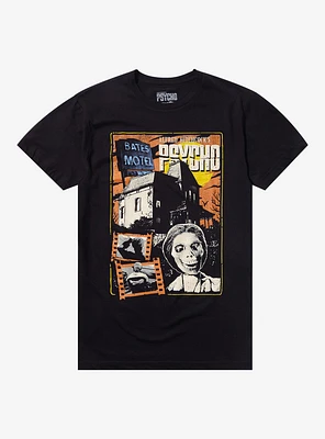 Psycho Bates Motel Collage Print T-Shirt