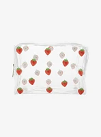 Strawberry Charms Clear Makeup Bag