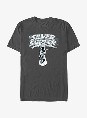 Marvel Fantastic Four Silver Surfer Wordmark T-Shirt