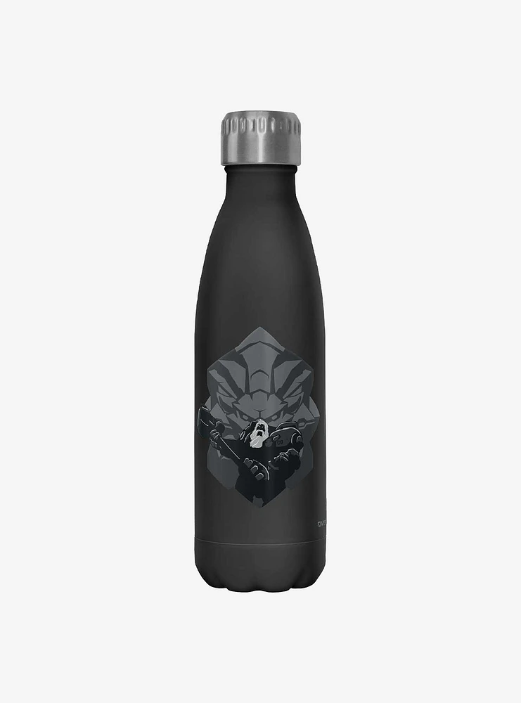 Overwatch Reinhardt Hammer Badge Stainless Steel Water Bottle