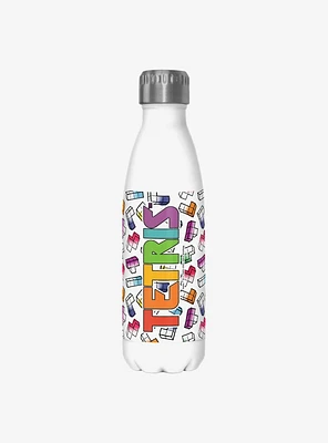 Tetris Block Patterns Stainless Steel Water Bottle