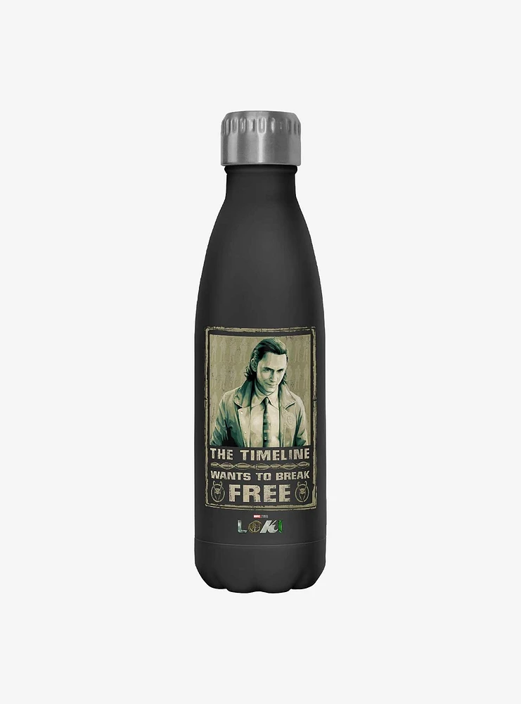 Marvel Loki Break Free The Timeline Stainless Steel Water Bottle