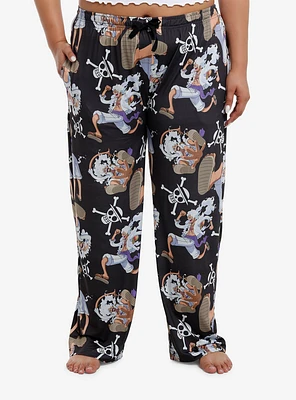 One Piece Luffy Gear 5 Pajama Pants Plus