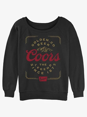 Coors Brewing Company Vintage Beer Girls Slouchy Sweatshirt