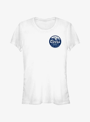 Coors Brewing Company Mountain Pocket Logo Girls T-Shirt