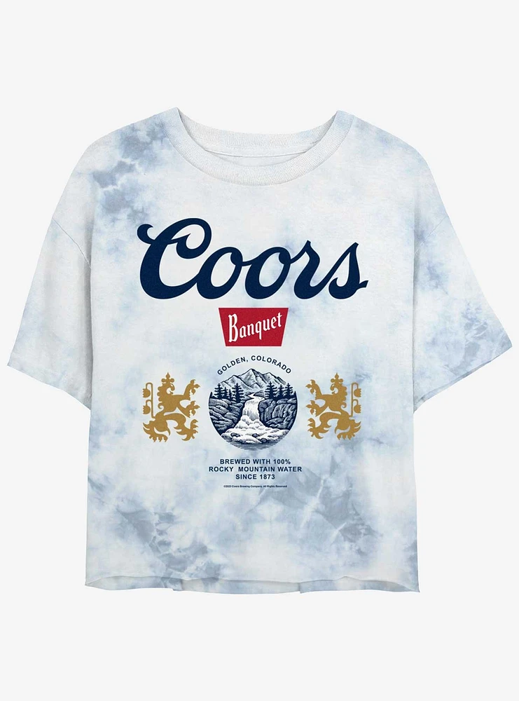 Coors Brewing Company Golden Colorado Girls Tie-Dye Crop T-Shirt