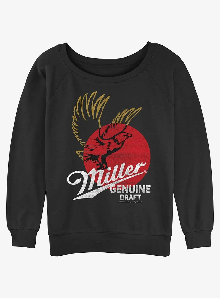 Miller Brewing Company Genuine Draft Logo Girls Slouchy Sweatshirt