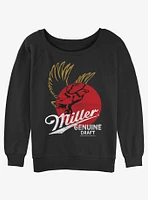 Miller Brewing Company Genuine Draft Logo Girls Slouchy Sweatshirt