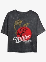 Miller Brewing Company Genuine Draft Logo Girls Tie-Dye Crop T-Shirt