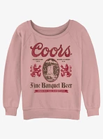 Coors Brewing Company Fine Banquet Beer Girls Slouchy Sweatshirt