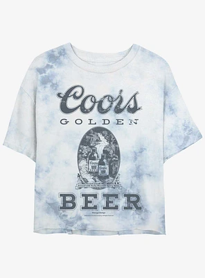 Coors Brewing Company Golden Vintage Girls Tie-Dye Crop T-Shirt