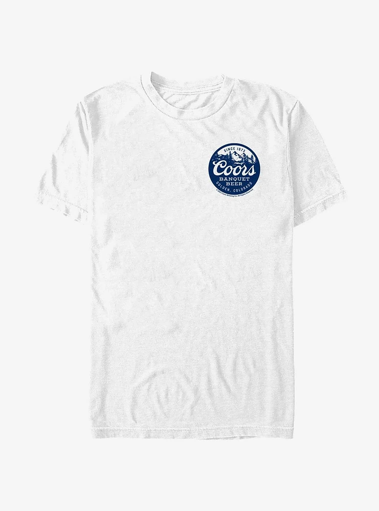 Coors Brewing Company Mountain Pocket Logo T-Shirt