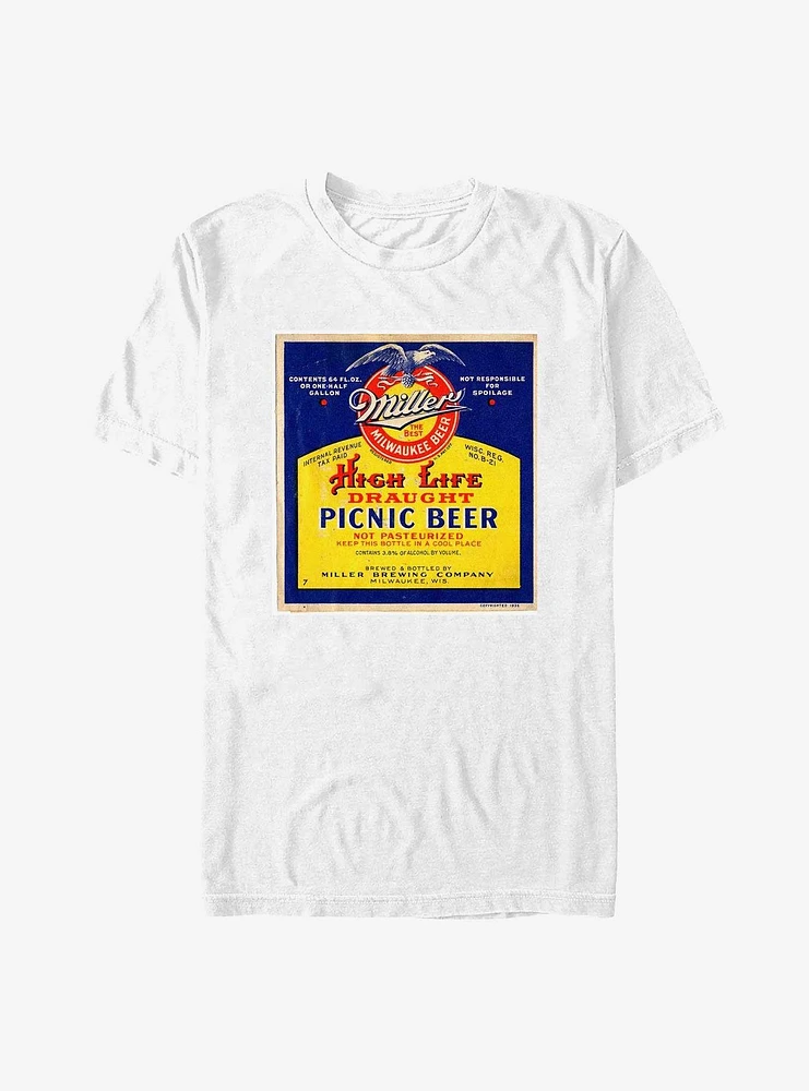 Miller Brewing Company High Life Draught Picnic Beer T-Shirt