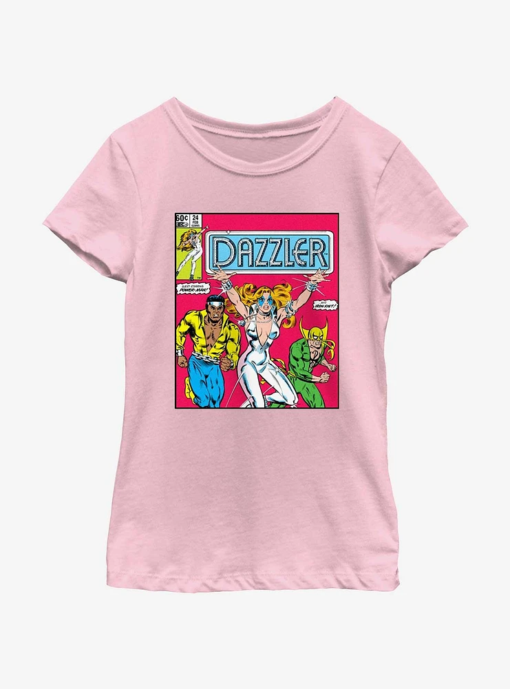 Marvel Dazzler Iron Fist And  Luke Cage Youth Girls T-Shirt