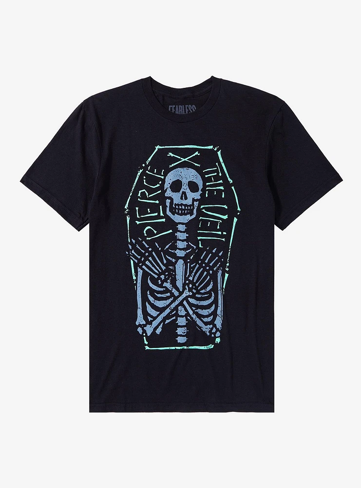 Pierce The Veil Skeleton Coffin Boyfriend Fit Girls T-Shirt