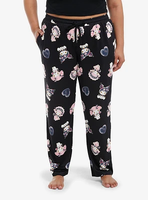 My Melody & Kuromi Cute Party Pajama Pants Plus