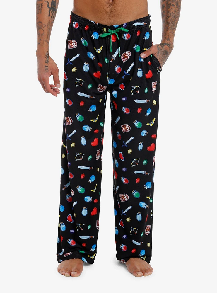 The Legend Of Zelda Icons Pajama Pants